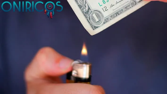 dreaming about burning money